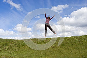 Girl jumping