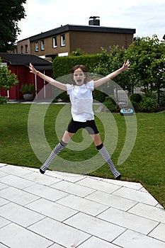 Girl jumping