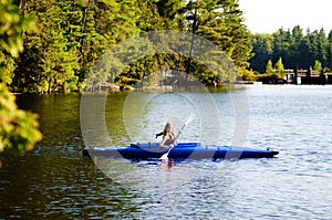 Girl in a kayak