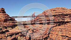 Girl at Kings Canyon Bridge