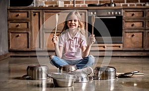 Girl in kitchen