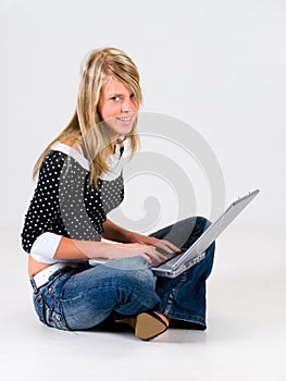 Girl with laptop