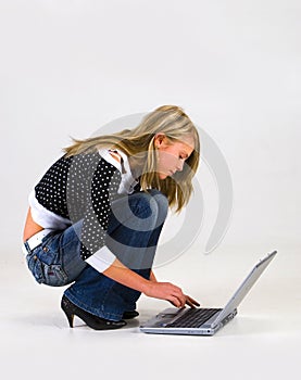 Girl with laptop