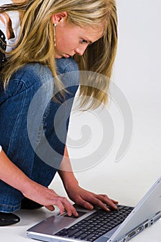 Girl with laptop