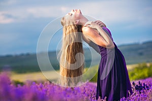Girl on the lavender field