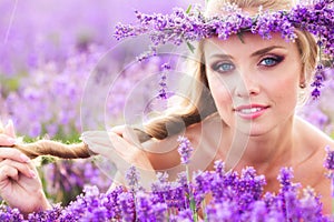 Girl on the lavender field