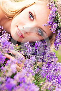 Girl on the lavender field