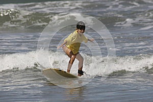 Girl Learning to Surf