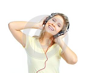 Girl listening to the music