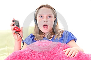 Girl listening to music