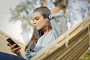 Girl listening to music