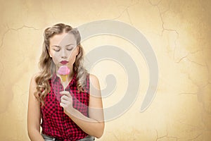 Girl with lollipop