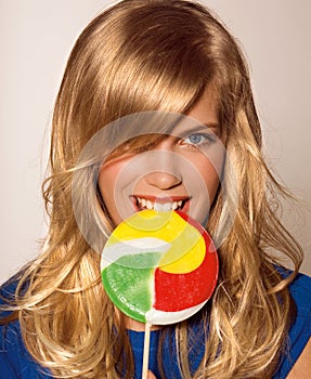 Girl with lollypop