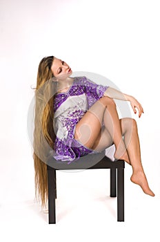 The girl with long hair