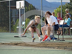 Girl on long jump