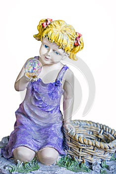 Girl looking into crystal ball