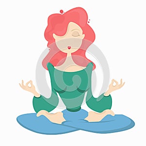 The girl in the lotus position