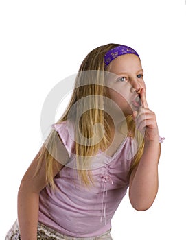 Girl Loudly Hushing