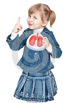 Girl with lungs