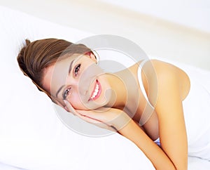 Girl lying on img