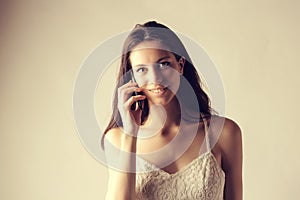 Girl making a call