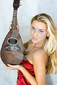 Girl with mandolin