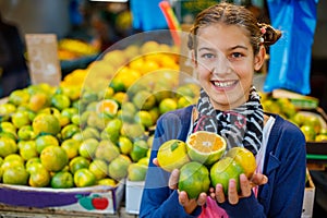 Girl on the market