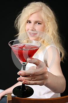 Girl with Martini