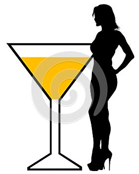 Girl and martini three