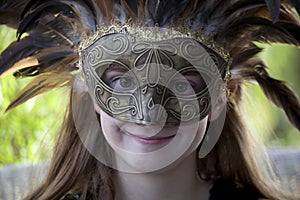 Girl with mask