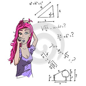 Girl and mathematics