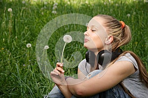 Girl on meadow