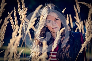 Girl on a meadow