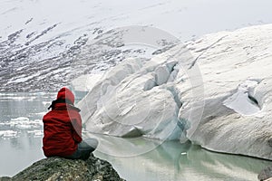 Girl in meditation photo