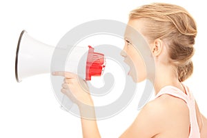 Girl with megaphone