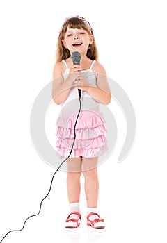 Girl with microphone