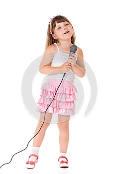 Girl with microphone