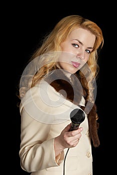 Girl with microphone