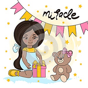 GIRL MIRACLE Valentine`s Day Illustration