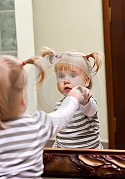 Girl and mirror