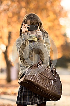 Girl with mobile phone