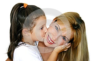 Girl and mommy photo