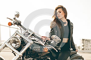 Girl on a motorcycle