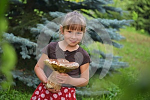 Girl with mushroom