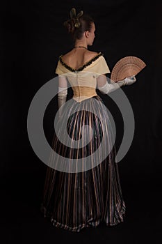 Girl in nineteenth century dress photo