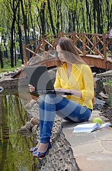 Girl with notebook