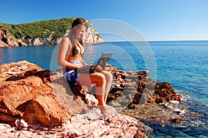 A girl with notebook