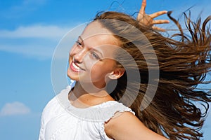 Girl on the Ocean Beach