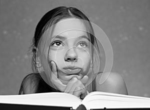 Girl with an open book