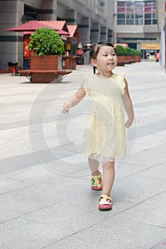 Girl outside the emporium